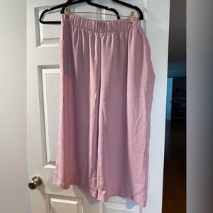 H&M Light Pink Wide-Leg Trousers